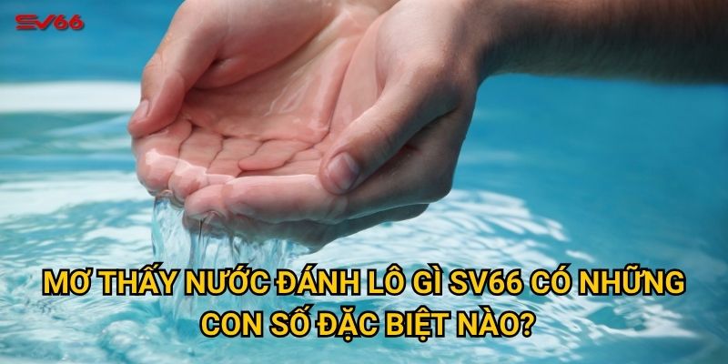 Tại sao cần hiểu mơ thấy nước đánh lô gì khi chơi tại SV66? 2 Mơ thấy nước đánh lô gì SV66 có những con số đặc biệt nào?